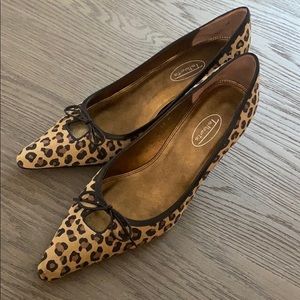 Talbots Leopard Suede Pumps - Sz 10 - NWOB